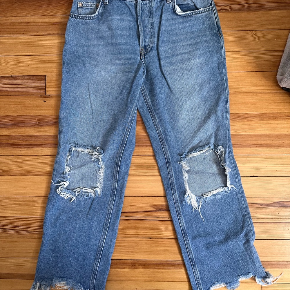 Free People- Distressed Blue Women's Jeans